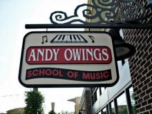Andy Owings School of Music & Performing Arts Center Blade Sign