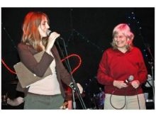 Celia, Teacher and MC for her Singer's Showcase, 3/6/08 at The Elevens