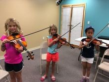 Violin group at summer camp